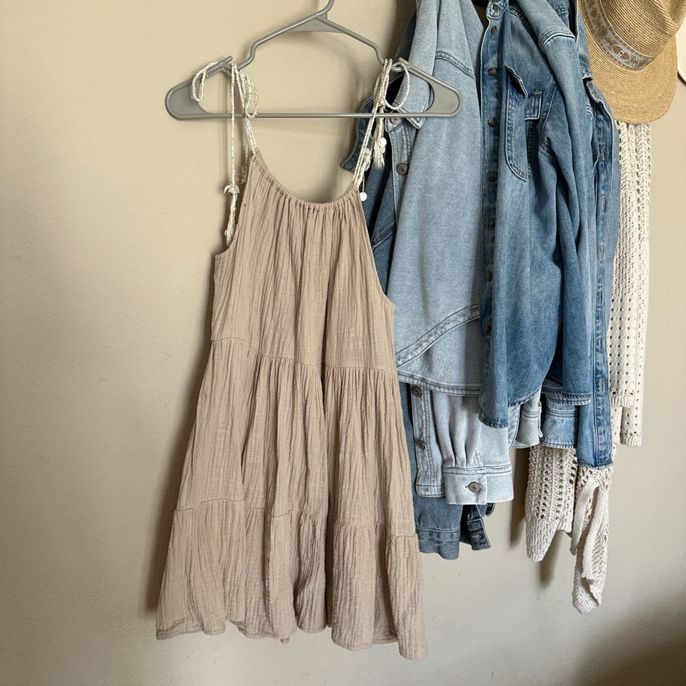 Tan mini dress!